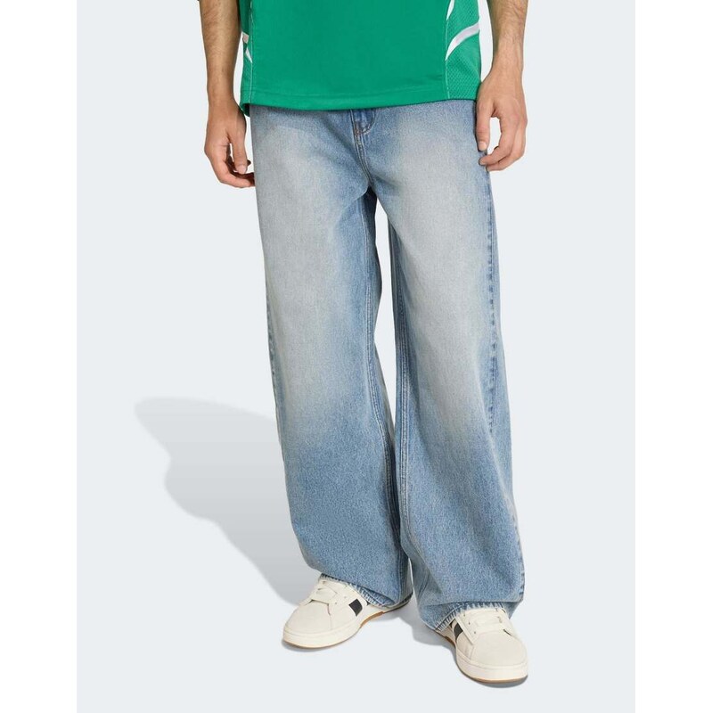 adidas Originals Denim pants in indigo denim-Blue