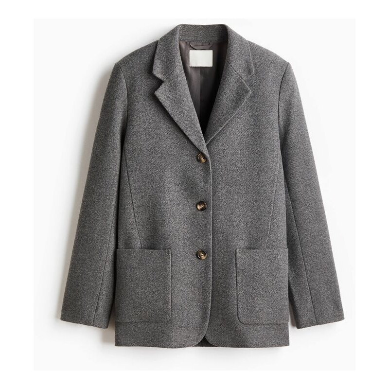H&M - Sako z vlněné směsi - šedá 111250643