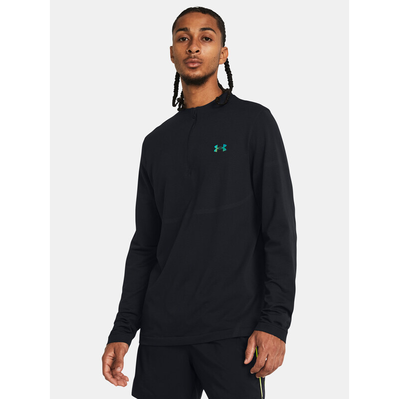 Under Armour Tričko Vanish Elite Seamless 1/4 Zp-BLK - Pánské