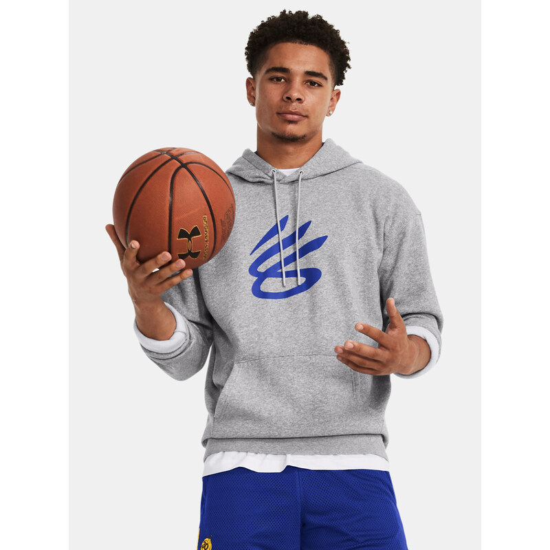 Under Armour MMikina Curry Splash Hoodie-GRY - Pánské