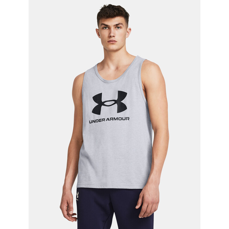 Under Armour Tílko UA SPORTSTYLE LOGO TANK-GRY - Pánské