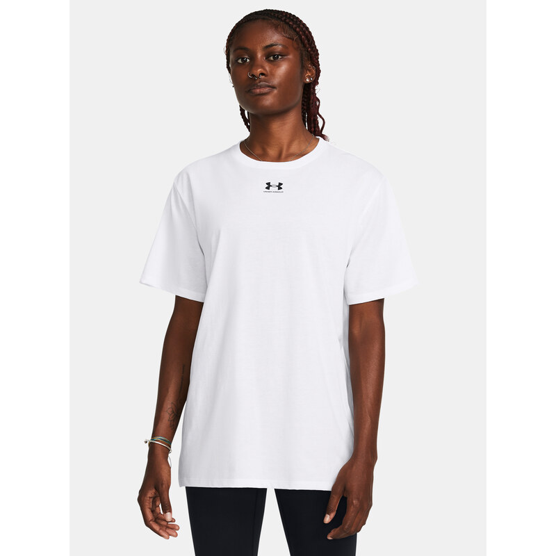 Under Armour Tričko Campus Oversize SS-WHT - Dámské 107077901