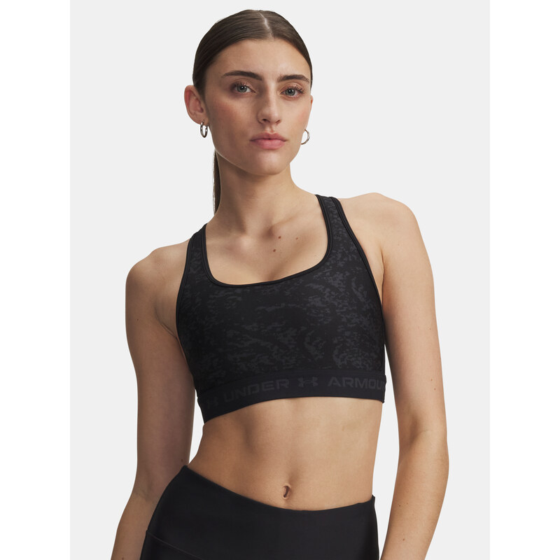 Dámská podprsenka Under Armour Crossback Mid Print-BLK - Dámské