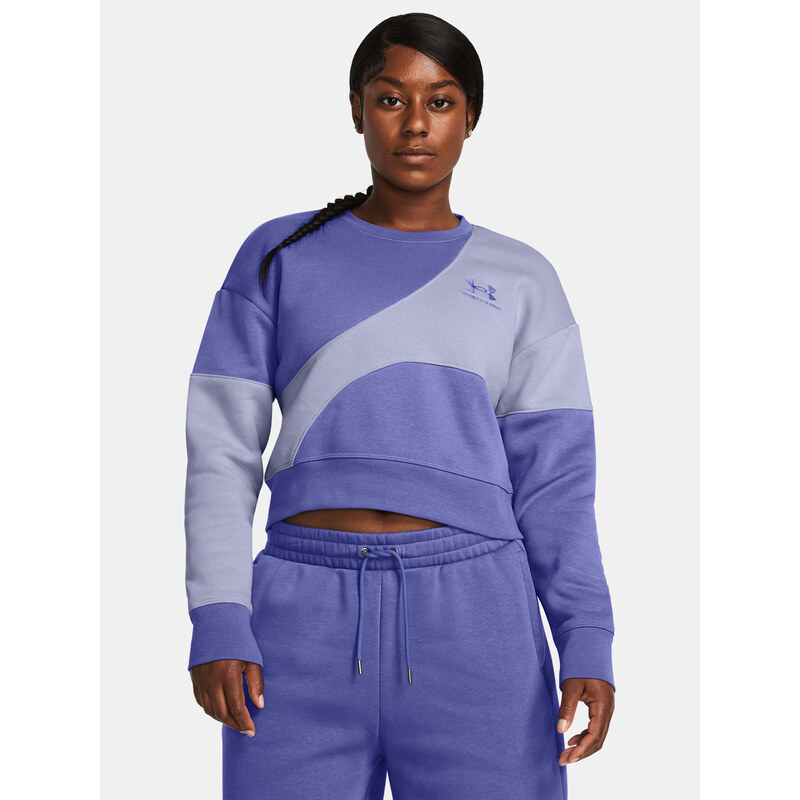 Under Armour MMikina Essential Fleece Crop Crew-PPL - Dámské