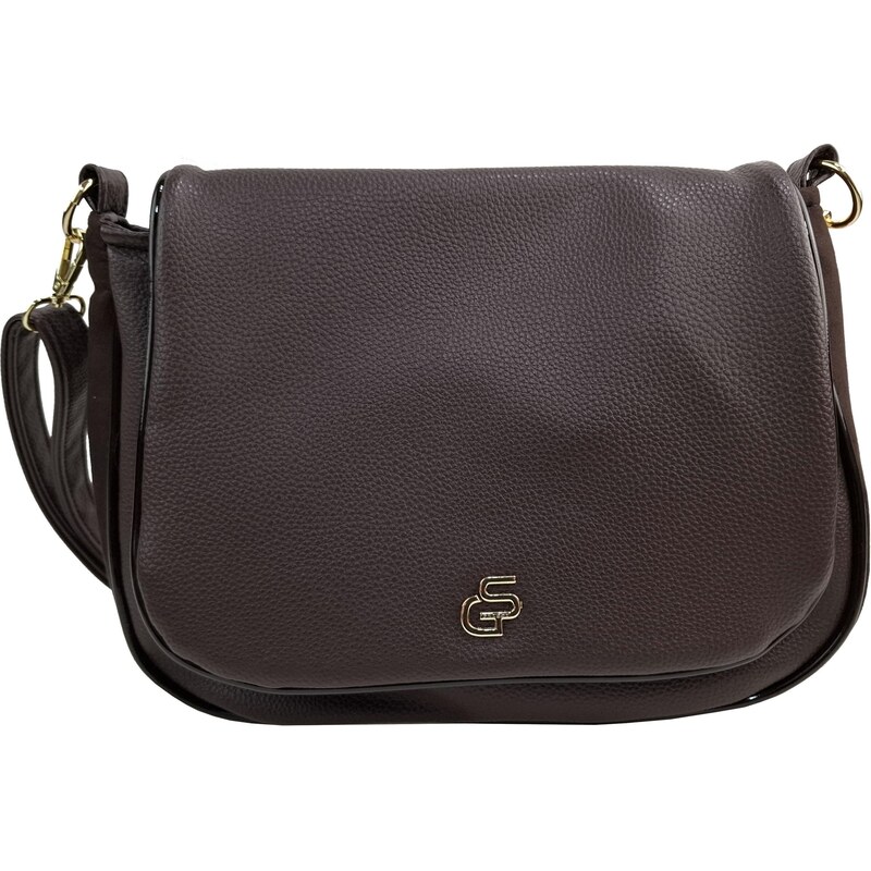 GROSSO Čokoládově hnědá crossbody kabelka