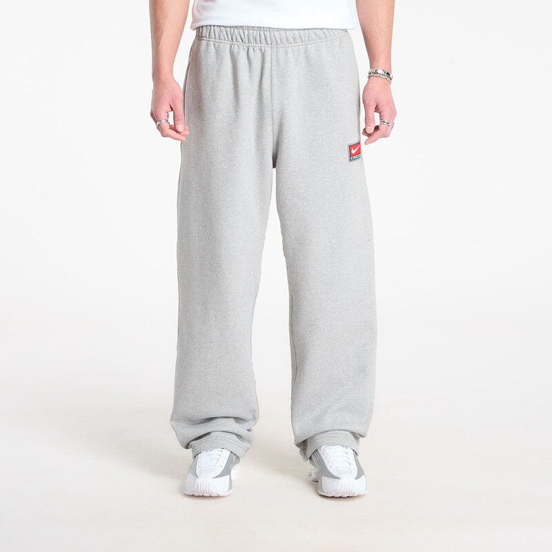 Tepláky Nike Solo Swoosh Mens Fleece Open-Hem Pants Dk Grey