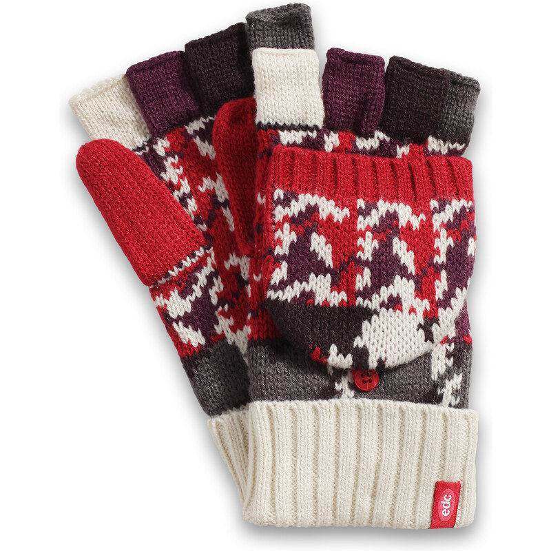 Esprit two-in-one chunky knit gloves