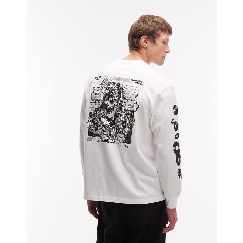 Levis back graphic authentic fit long sleeve t-shirt in white
