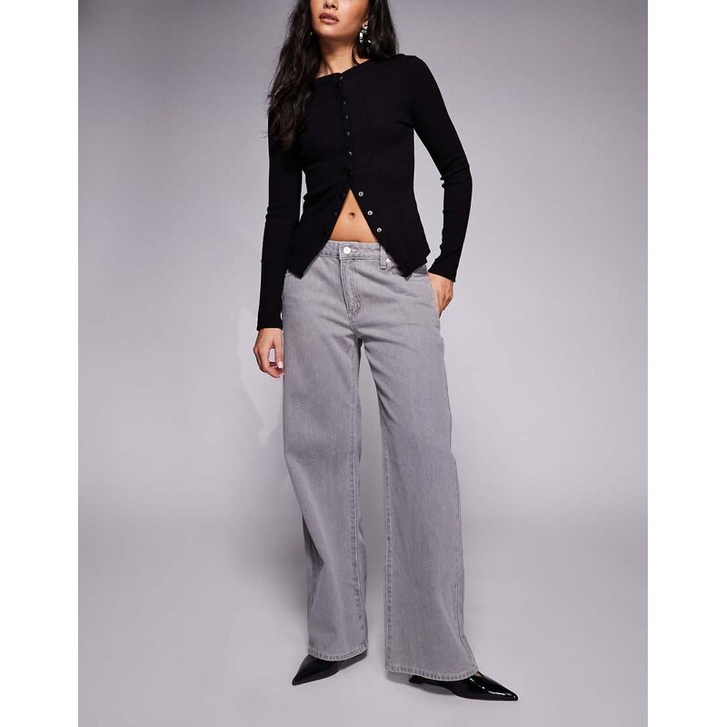 Abrand Jeans 94 mid rise comfort wide leg jeans in grey 115519399