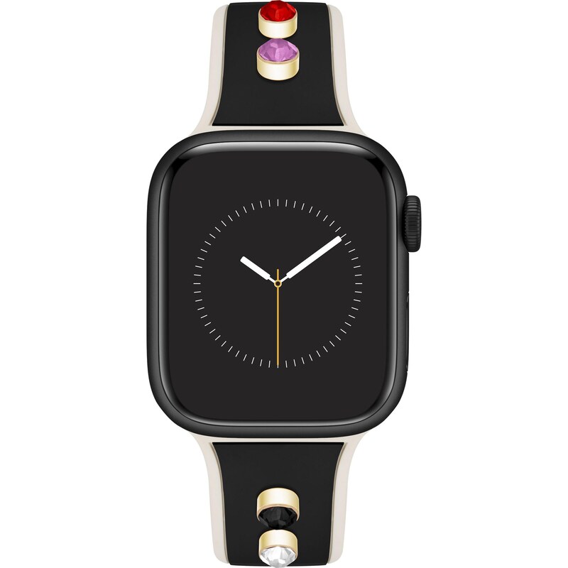 Anne Klein řemínek silikonový černo-krémový pro Apple Watch 38/40/41 106416272
