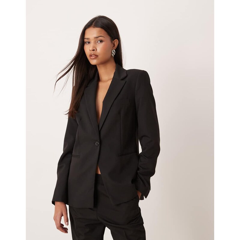 Mango Boreal tailored blazer co-ord in black 115614640