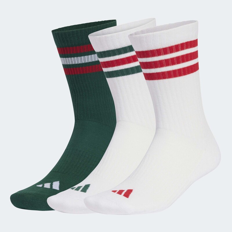 adidas Performance adidas 3S ESS C CRW 3P SOCKS DRKGRN/WHITE/BETSCA 111267229