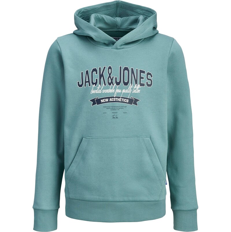 JACK & JONES MINI Mikina azurová modrá / tmavě modrá / bílá
