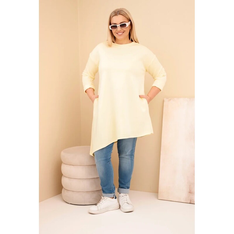 Kesi Włoski Dámské šaty Plus Size z viskózy s volným střihem a