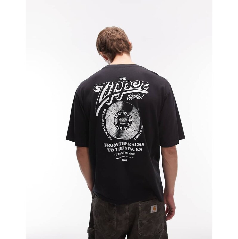 Levis back graphic oversized t-shirt in black