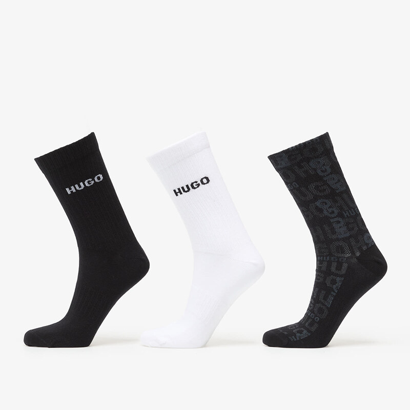 Ponožky Hugo Boss H-3-Pack Qs Logo Piquet Cc Multicolor 40-46