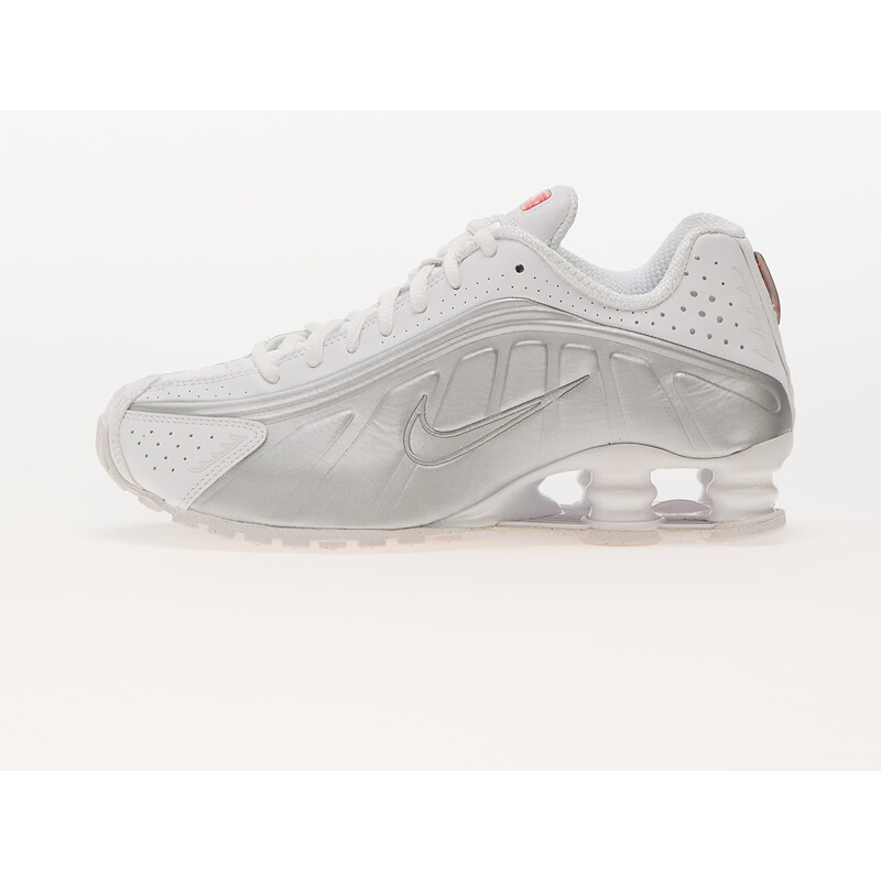 Nike W Shox R4 White/ White-Metallic Silver-Max Orange