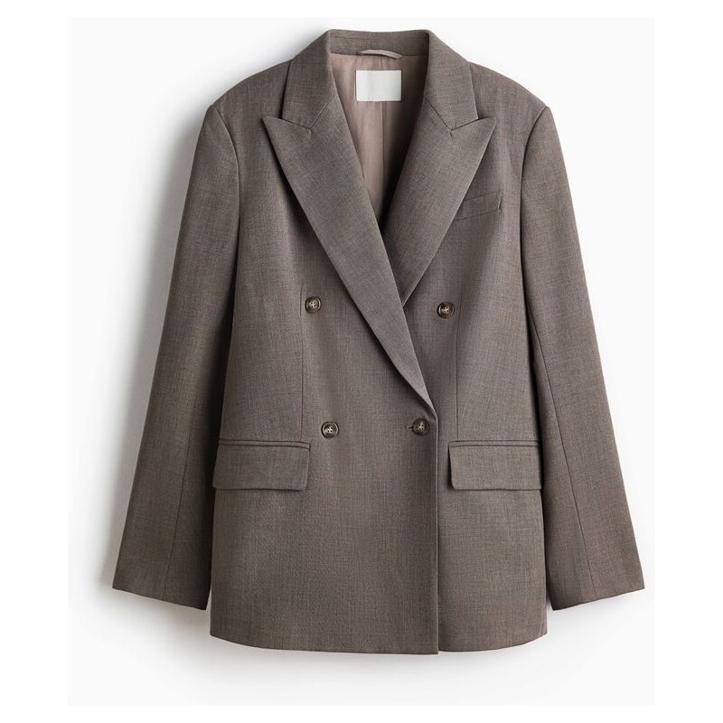 H&M - Dvouřadové sako - hnědá 111289014