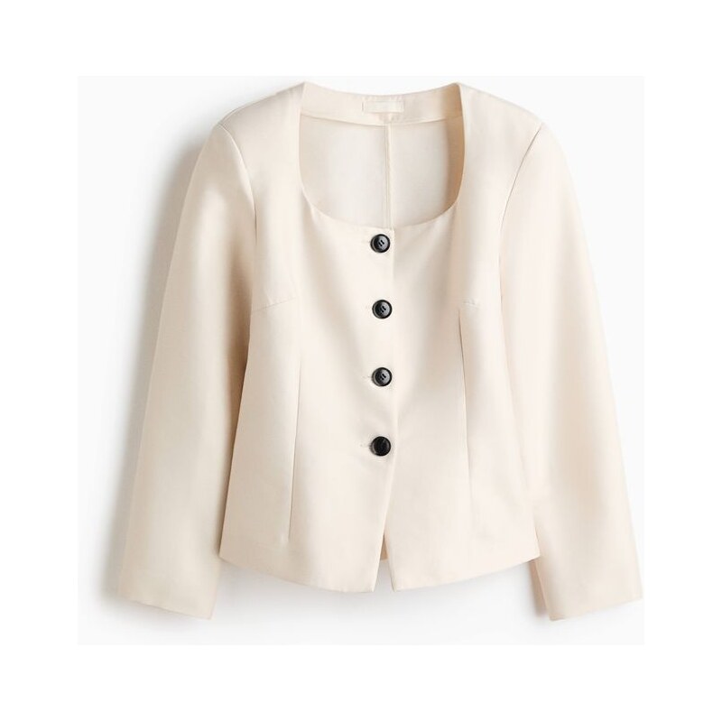 H&M - Sakos hranatým výstřihem - béžová 111289099