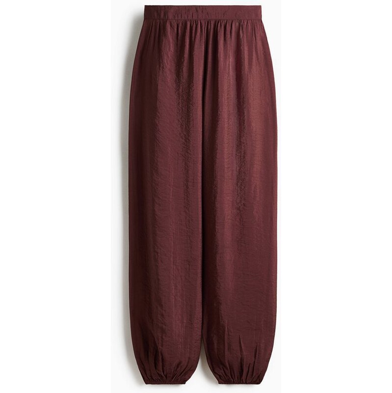 H&M - Plážové kalhotys balonovými nohavicemi - hnědá 111289211