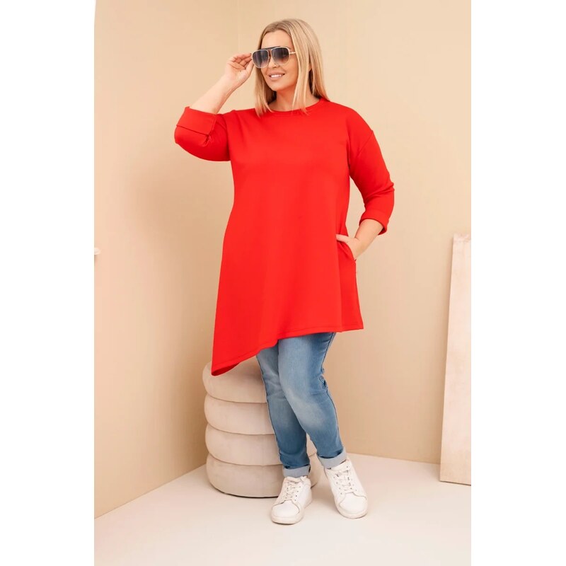 Kesi Włoski Dámská sukýnka Plus Size z viskózy s volným střihem