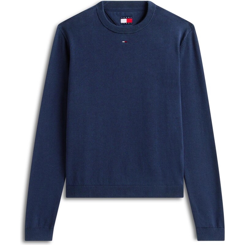 Tommy Jeans Svetr Flag Embroidery námořnická modř / červená /