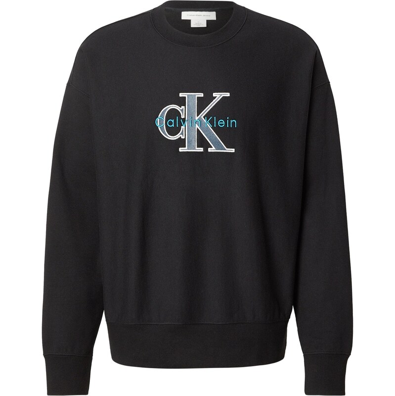 Calvin Klein Jeans Mikina mátová / červená / černá / bílá