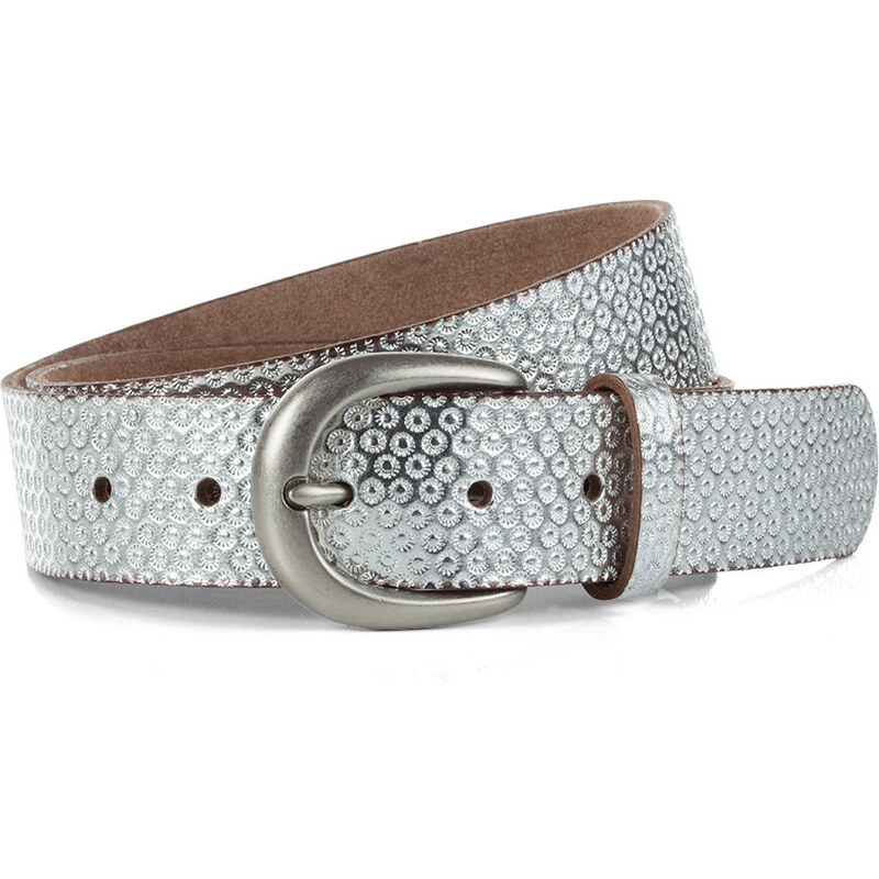 Esprit metallic leather belt