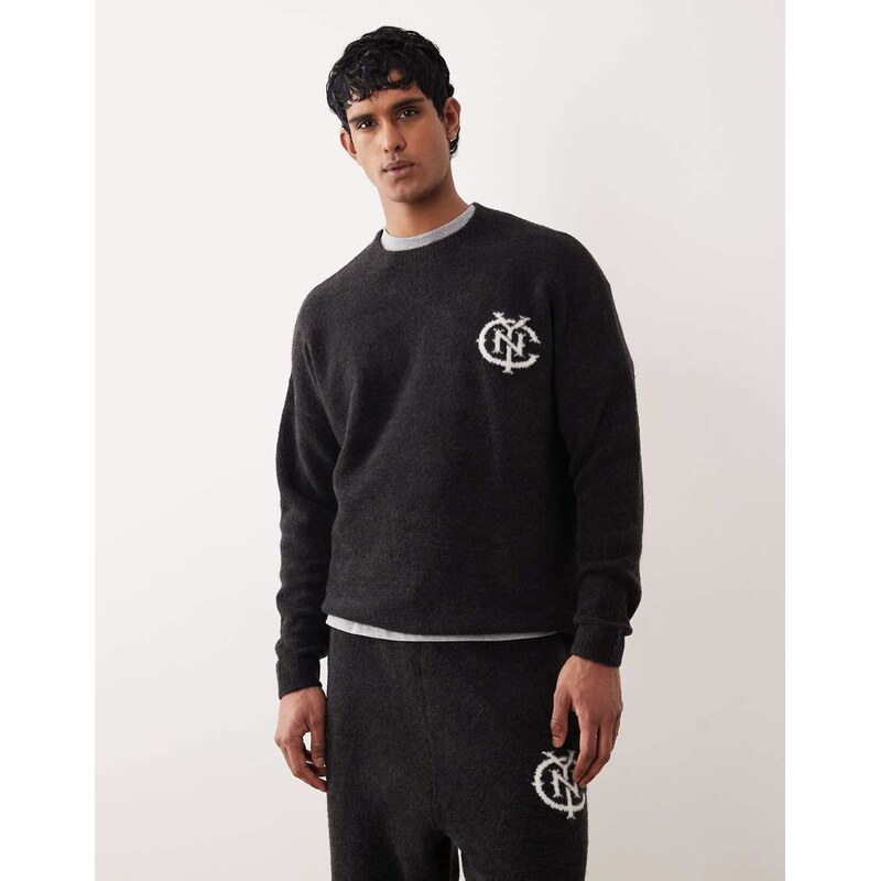 ASOS DESIGN oversized co-ord knitted jumper with NYC chest logo