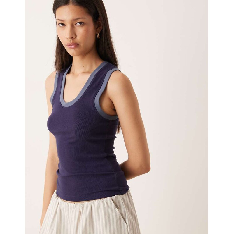 Free People Intimately FP longer days tank top in peacoat -