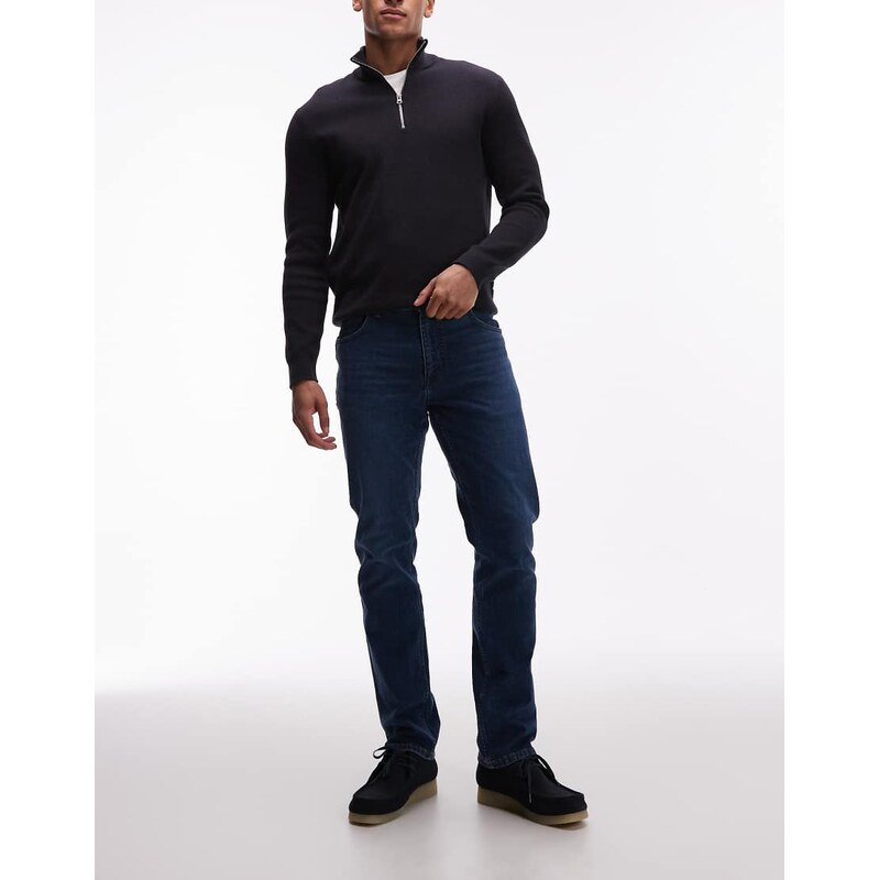 Wrangler Greensboro straight jean in midwash blue