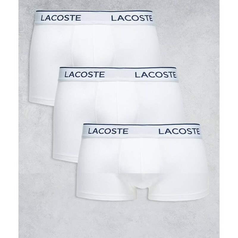 Lacoste 3 pack trunks in white