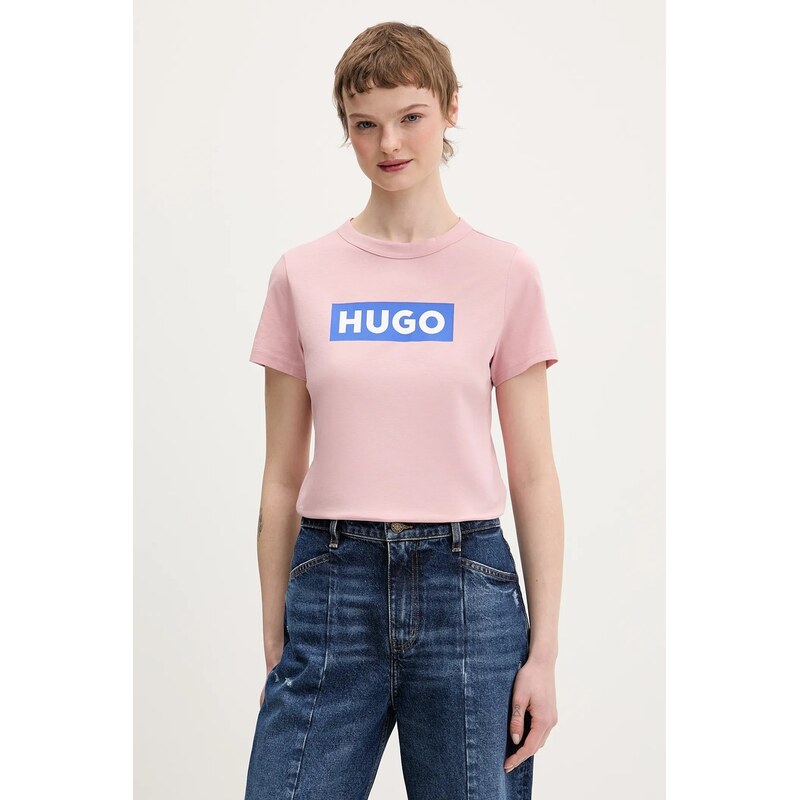 HUGO Blue basic tričko dámské bavlněné Classic Tee_B 111330698