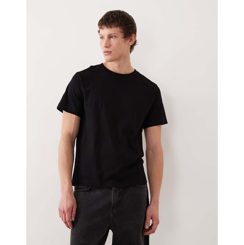 Weekday classic boxy oversized heavyweight jersey t-shirt in