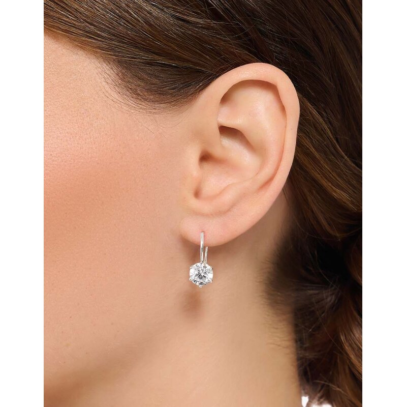 Thomas Sabo silver earrings with white stone in sterling silver - 115504914