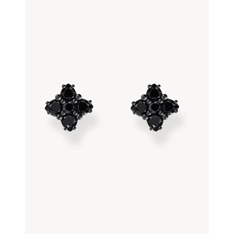 Thomas Sabo black stone studs in sterling silver - SILVER 115499346