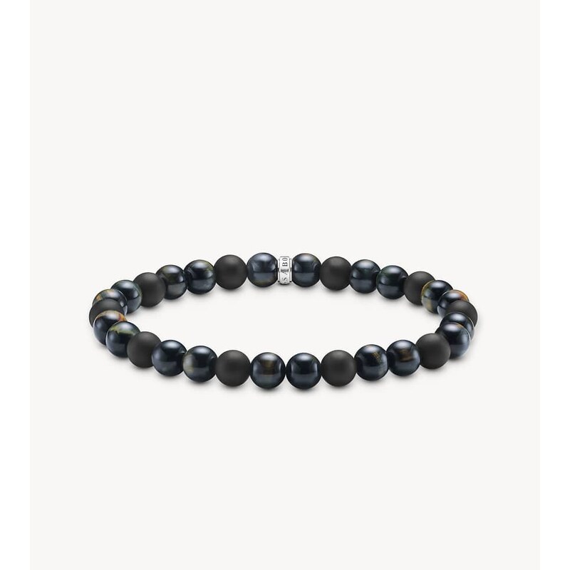 Thomas Sabo Bracelet in silver, black, blue - SILVER 115496021