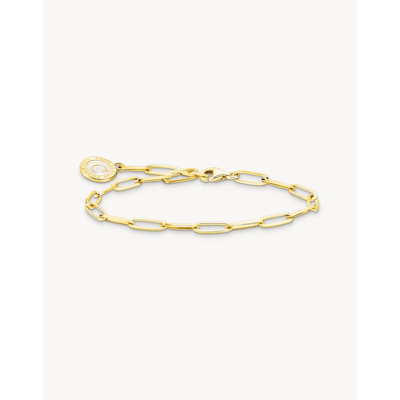 Thomas Sabo gold-plated charm bracelet with white charmista coin