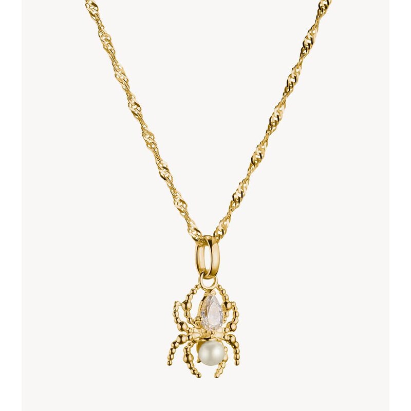 Thomas Sabo spider pendant necklace in gold and white 115505291