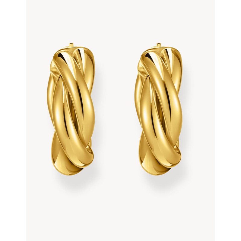 Thomas Sabo 18k yellow gold-plated hoop earrings in sterling silver 115495913