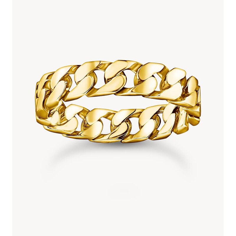 Thomas Sabo Gold-plated ring with chain links in gold