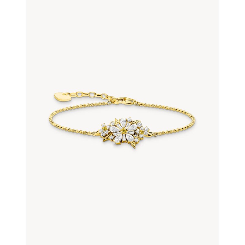 Thomas Sabo Gold-plated braclet lovely daisy with stones in gold, 115505282