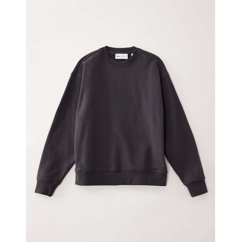 ASOS COLLECTIVE oversized super heavyweight crew in charcoal