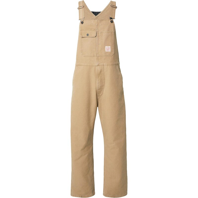 LEVIS  Džíny s laclem Loose Overalls béžová
