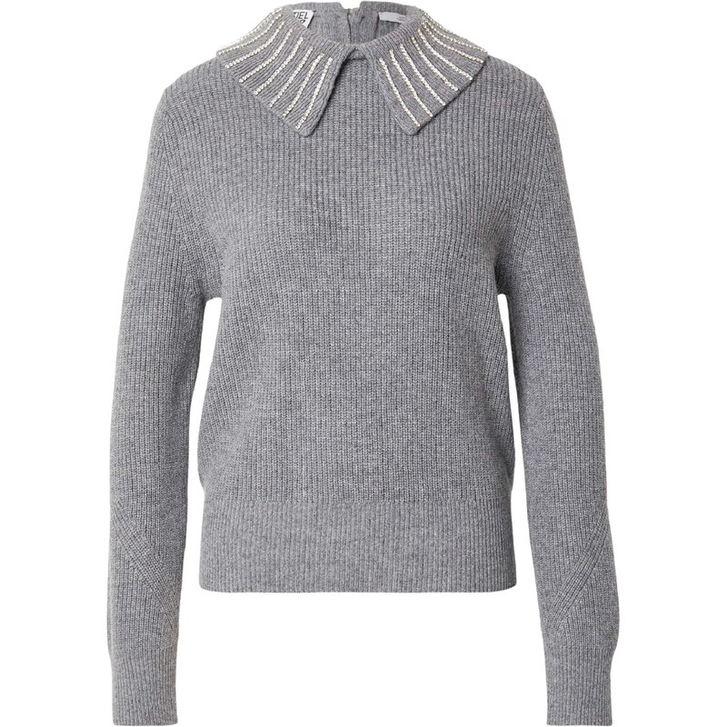 Essentiel Antwerp Svetr Jimmer šedý melír 111327539