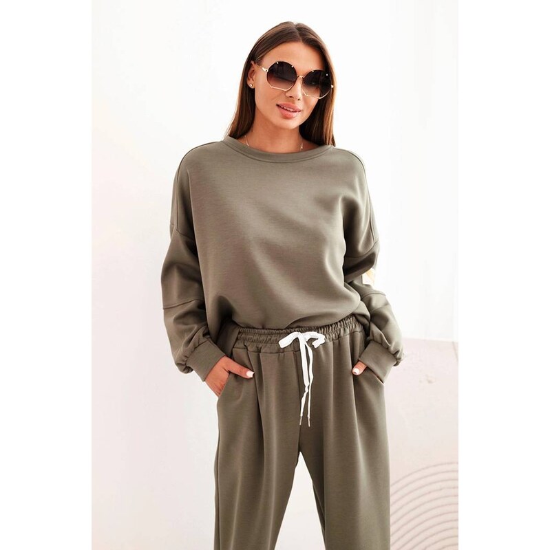 Fashionweek Komplet dámský s volnou mikinou a kalhotami s nápisem LOVE 111328685