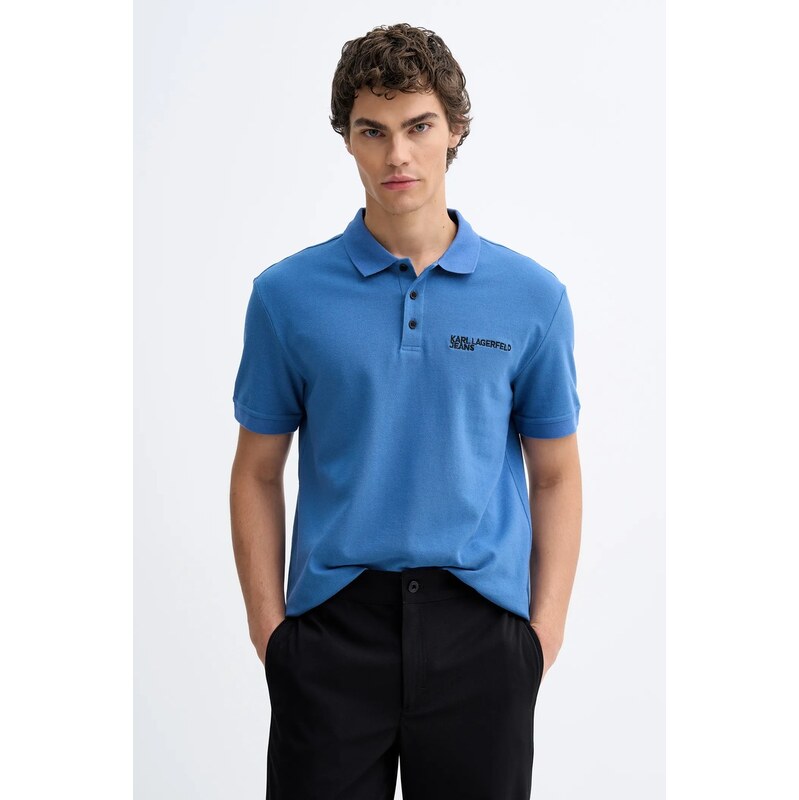 Karl Lagerfeld Jeans polo pánské bavlněné