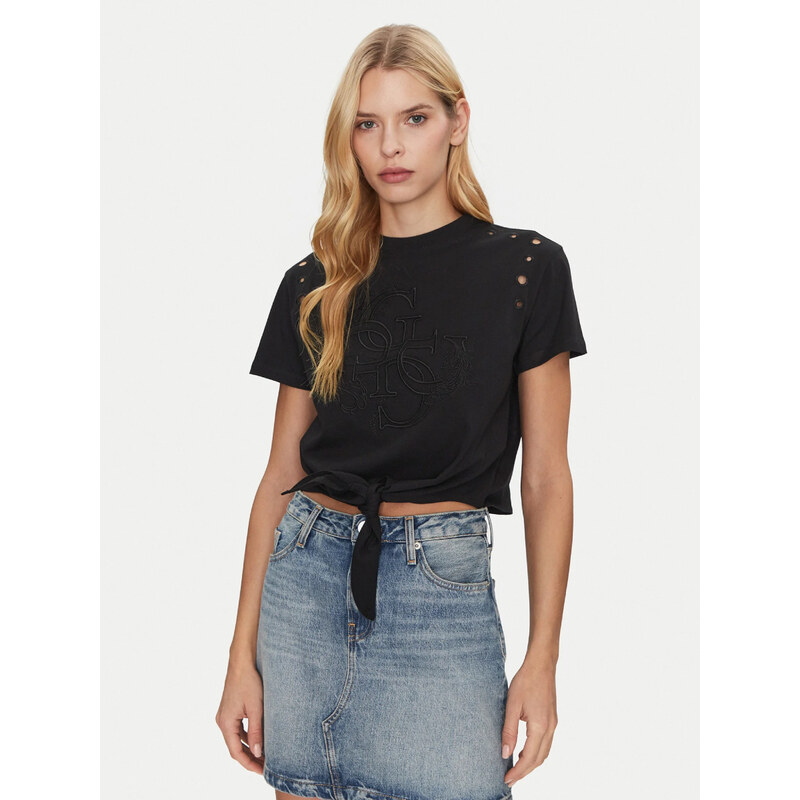 Guess dámské černé tričko 111337479