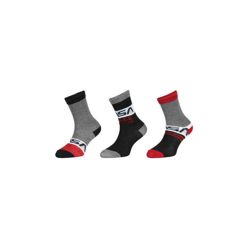 Trenýrkárna 3PACK dětské ponožky NASA vícebarevné (39133/red) 23