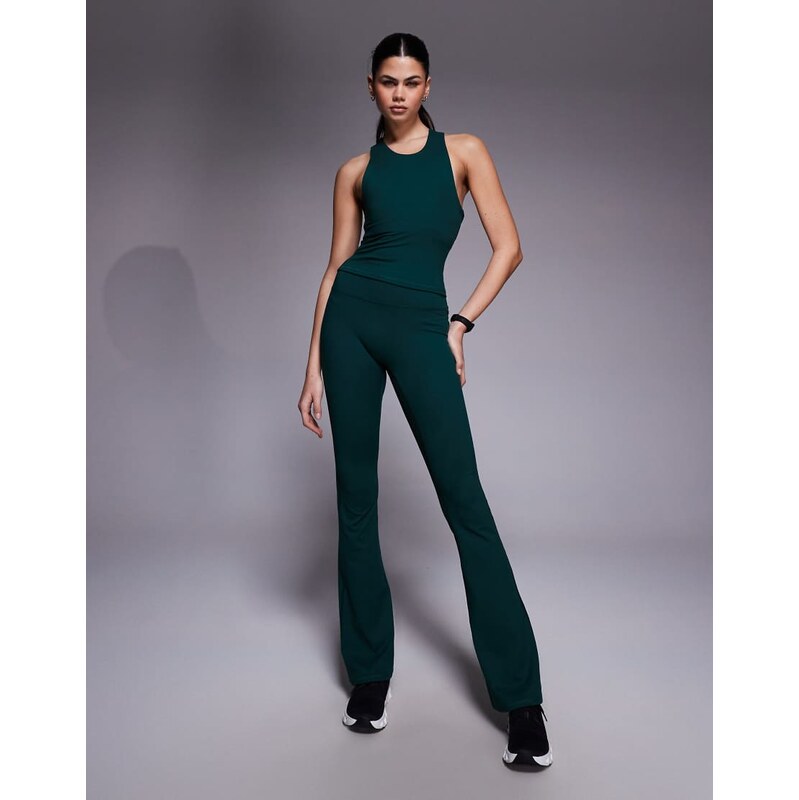 4505 Icon soft touch high waist slim kick yoga legging in evergreen 111338191